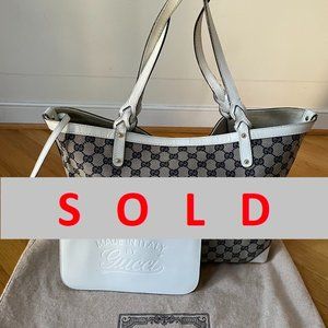 Gucci GG Monogram Canvas Medium Craft Tote W/Pouch